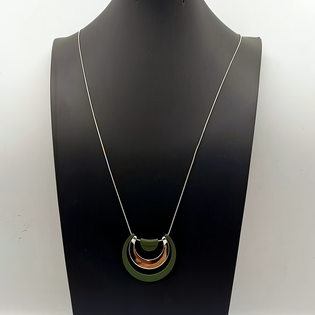 U-Shaped Necklace, Vintage Geometric Minimalist Design